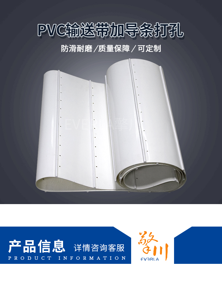 pvc輸送帶加導(dǎo)條打孔<a href='http://www.www.szfulaite.com/shusongdai/shipin/' target='_blank'><u>食品輸送帶</u></a>細(xì)節(jié)圖1