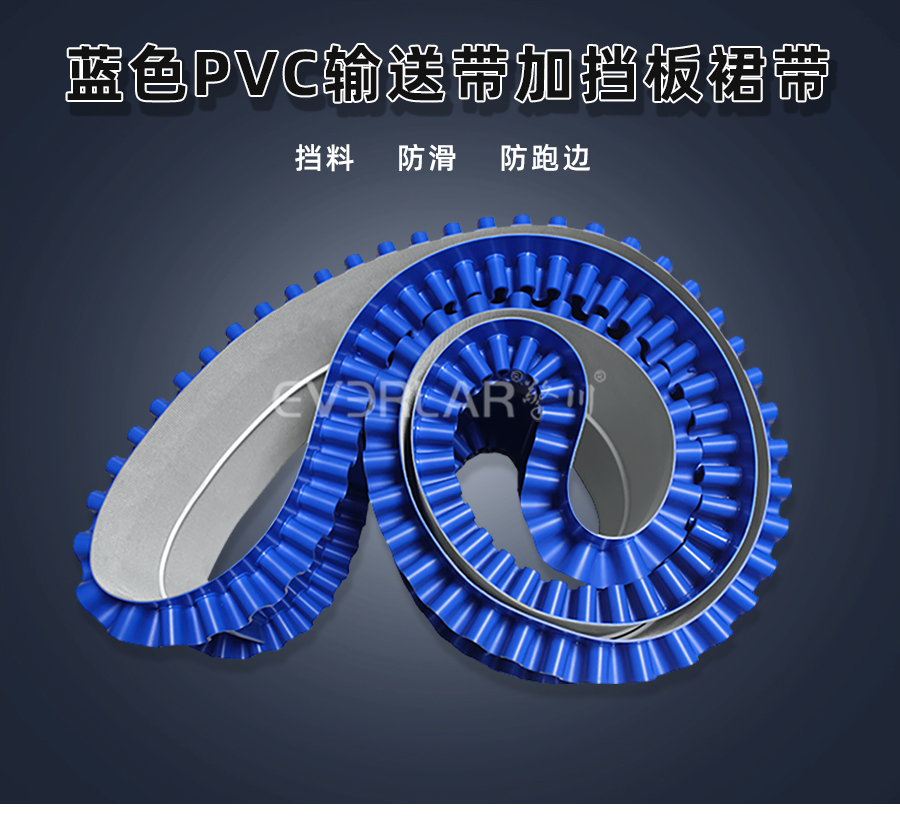 藍(lán)色PVC<a href='http://www.www.szfulaite.com/shusongdai/' target='_blank'><u>輸送帶</u></a>加擋板裙帶詳情01