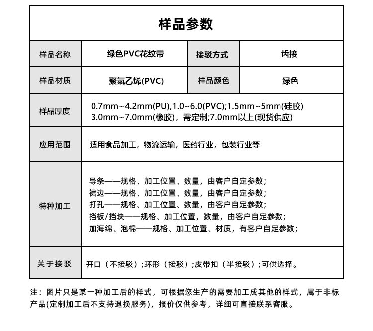 綠色PVC花紋帶